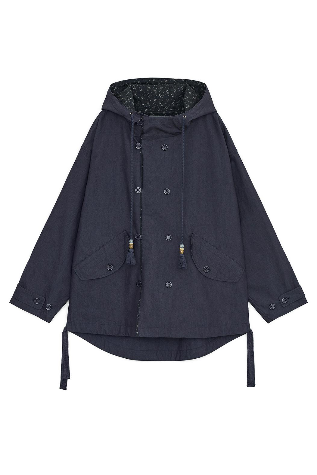 Washed field jacket (Navy)