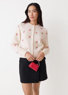 플로럴 비즈 가디건