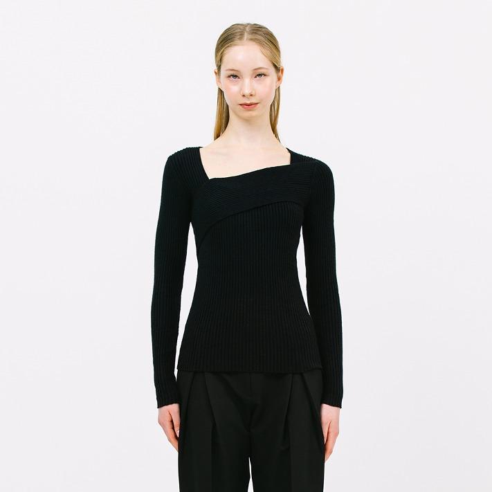 layered long sleeve top_black