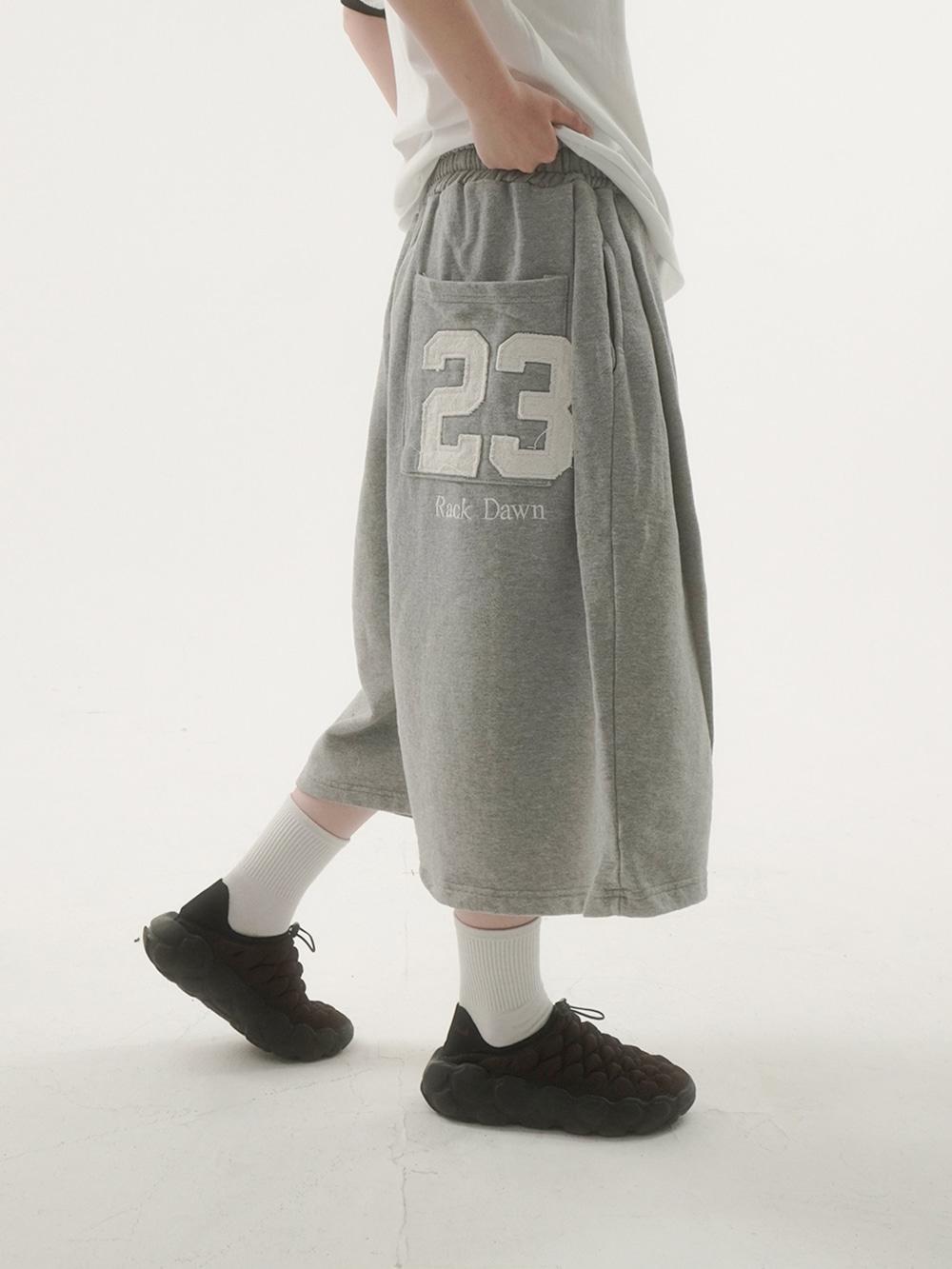 볼드 23자수 버뮤다 스웻 팬츠 -3C