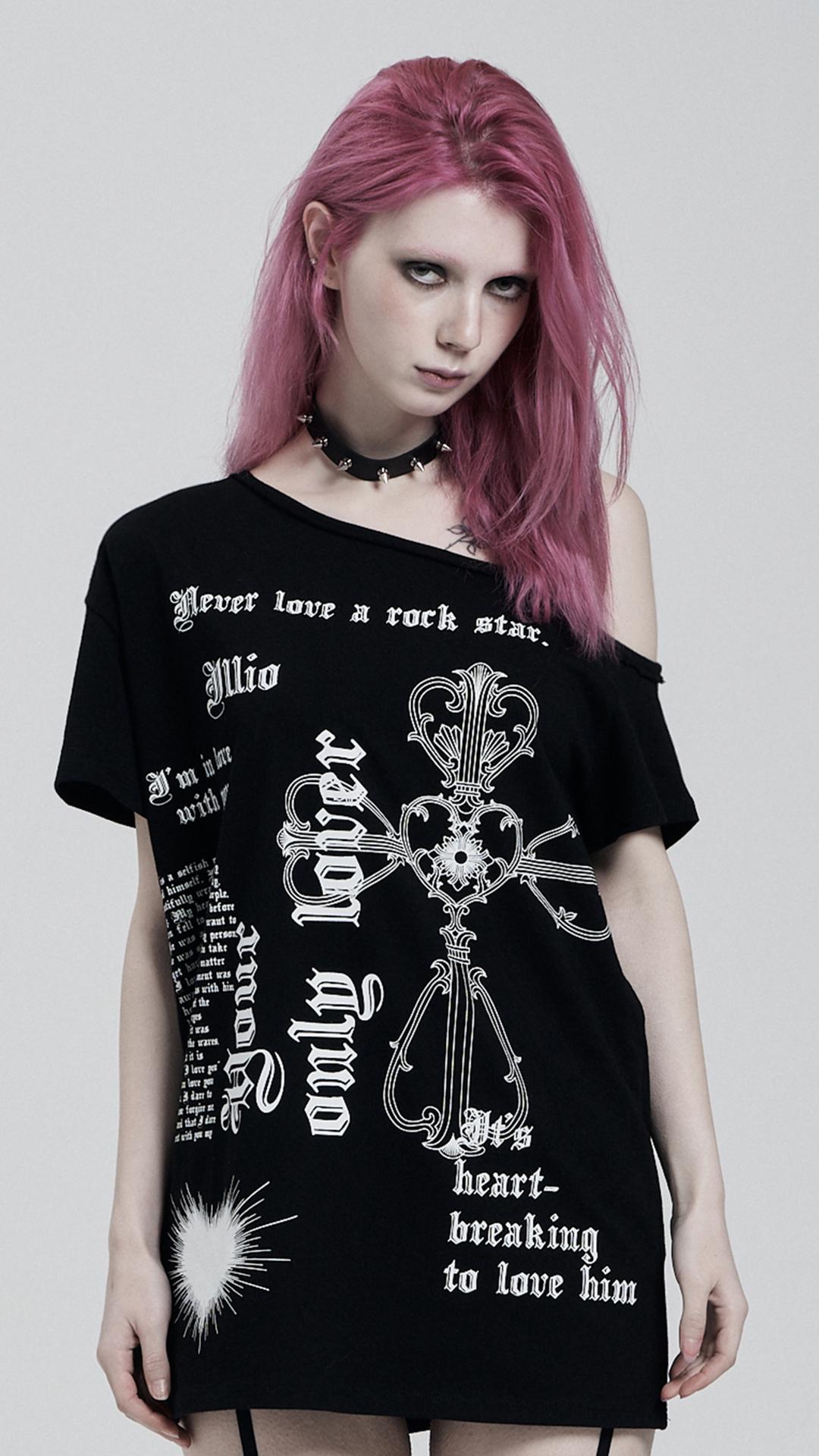 BLACKLOVERONE SHOULDER T-SHIRTS