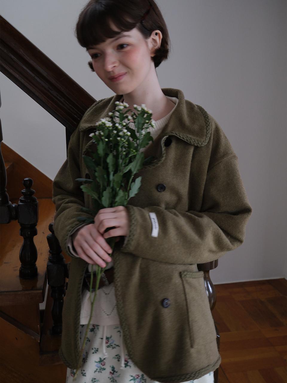 boucle double cardigan