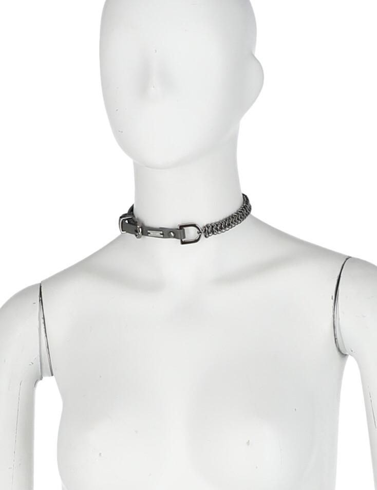 LEATHER BELT CHOKER 03