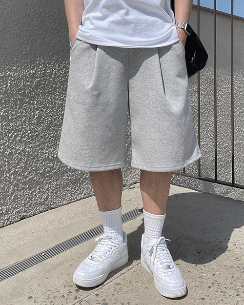 [자체제작] 합포 핀턱 버뮤다 하프 팬츠 반바지 (3 color)