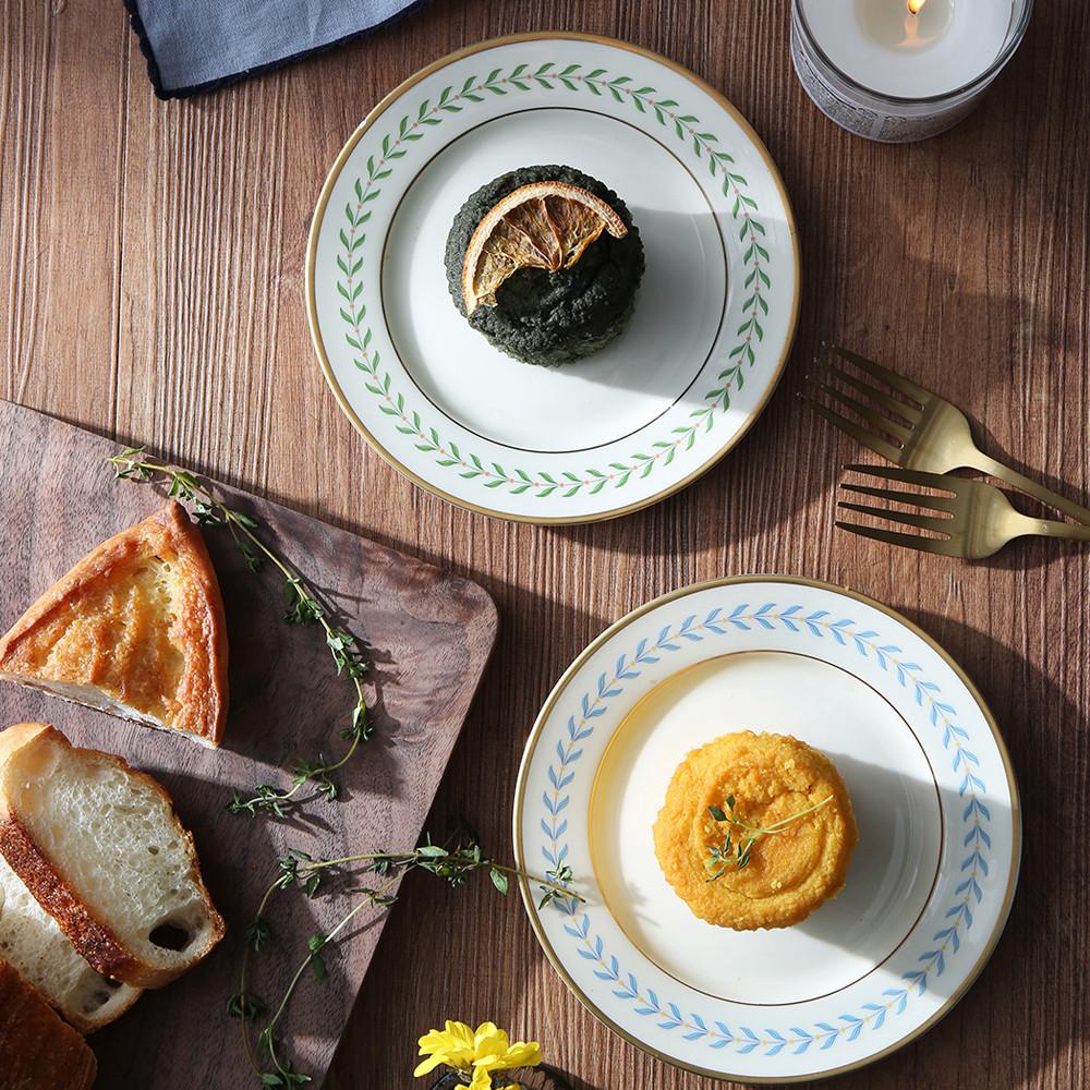 시라쿠스 로렐 브레드 접시 블루로렐 디저트 홈카페 플레이팅 그릇