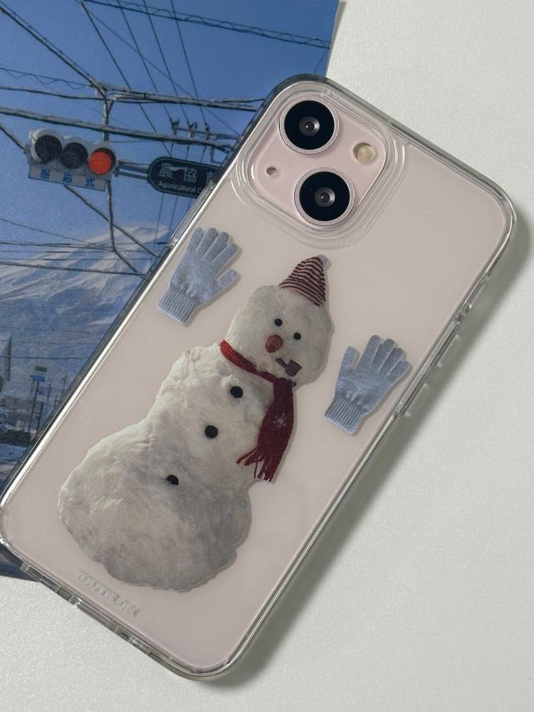 snow man case 눈사람 아이폰 젤하드 케이스