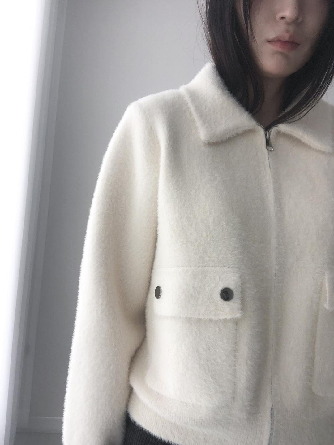pocket fur zip-up (3c)