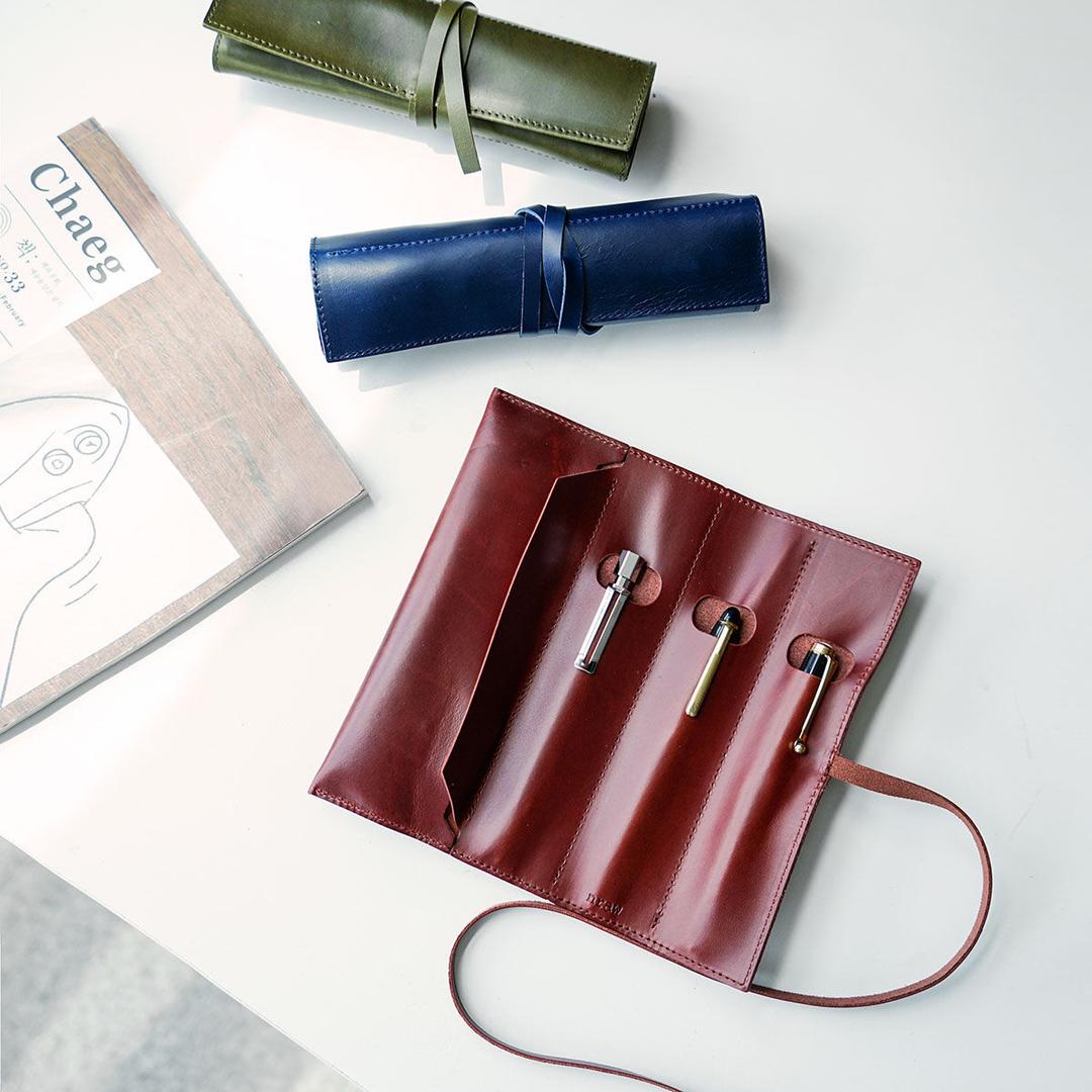 nraw 325PU 만년필 롤 파우치