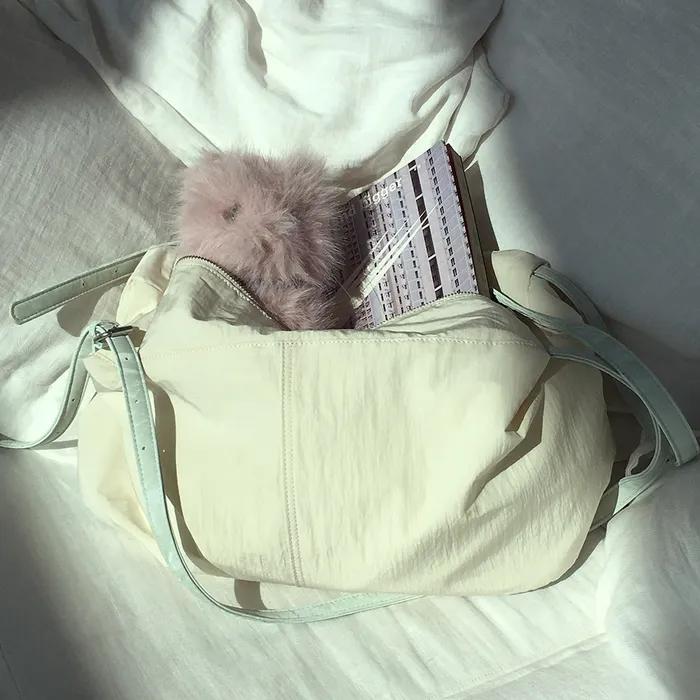 2Way Square Big Bag-Cream