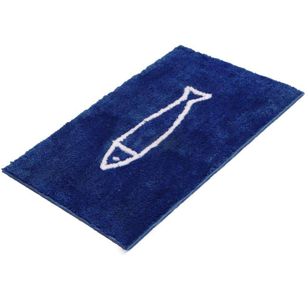 HigherTouch 심플 무지 물고기 러그 도어 욕실 화장실 발 매트