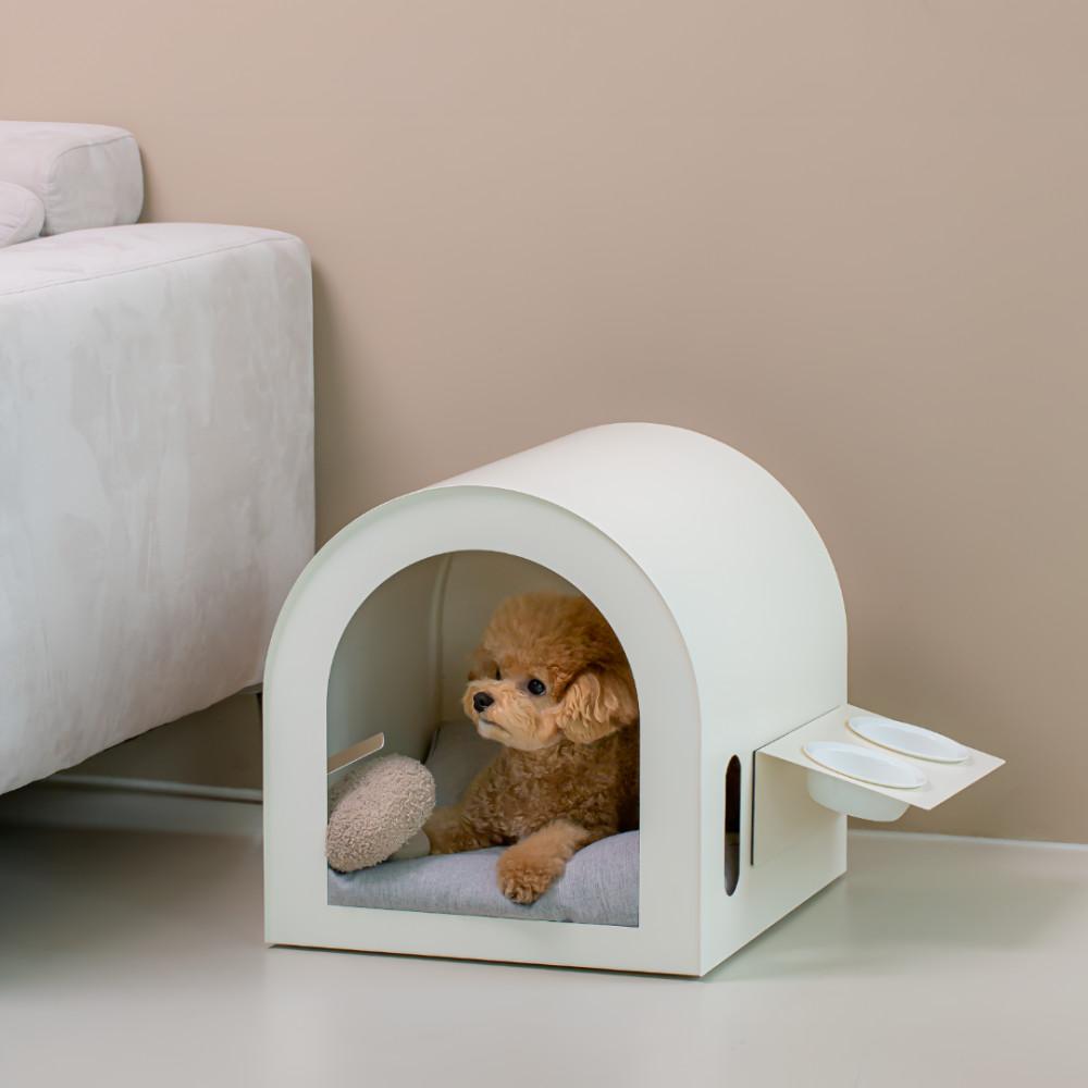 모코아 바닐라 펫 하우스 철제 강아지집 고양이숨숨집