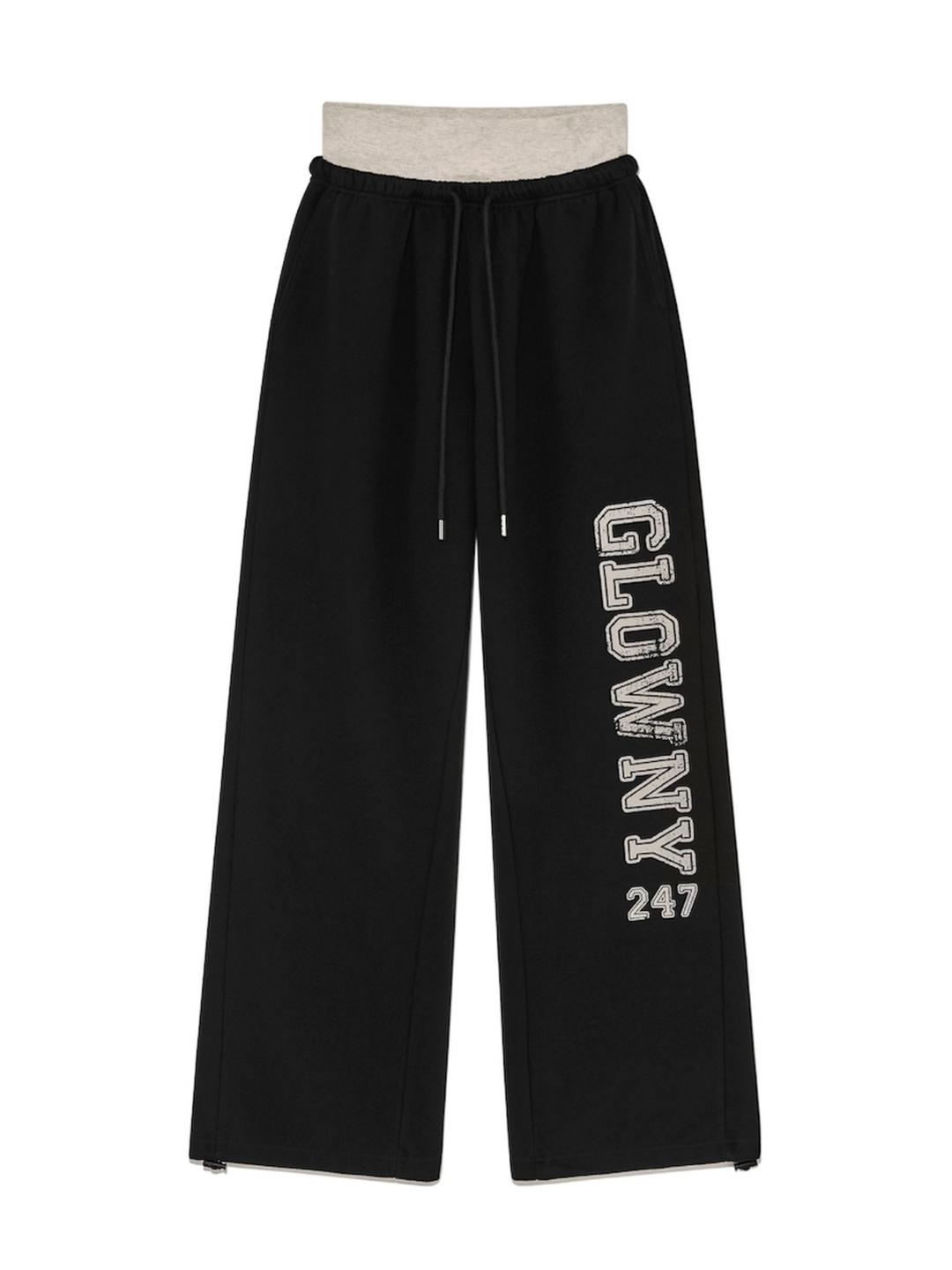 247 CONTRAST TRACKSUIT PANTS (BLACK)