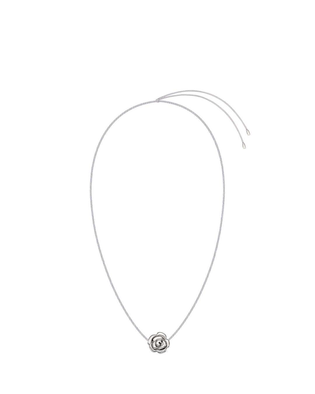 Rose Rope Drop Necklace · 로즈 드롭 넥클리스 / 실버