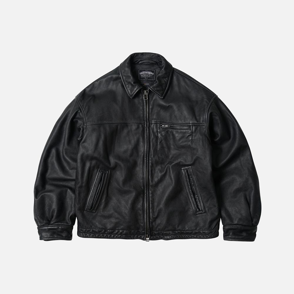 Destroyed cowhide leather jacket _ washed black[10월 31일 예약 발송]
