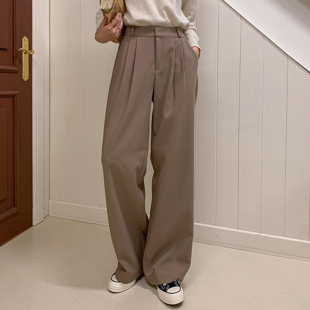 [자체제작] 기부니가 조크든요 핀턱 밴딩 슬랙스