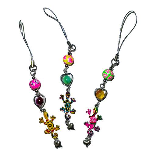 Vintage lizard cellphone strap