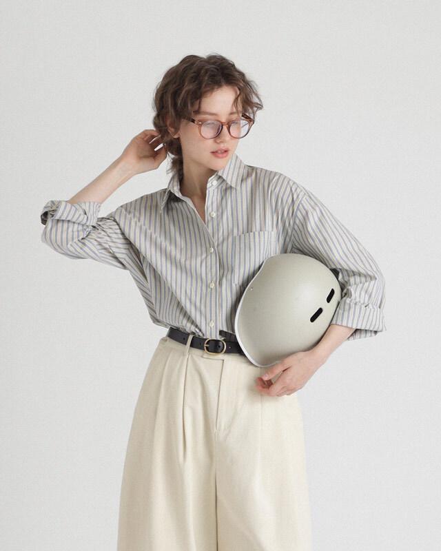 LETM 레트로 스트라이프 셔츠 (블루)