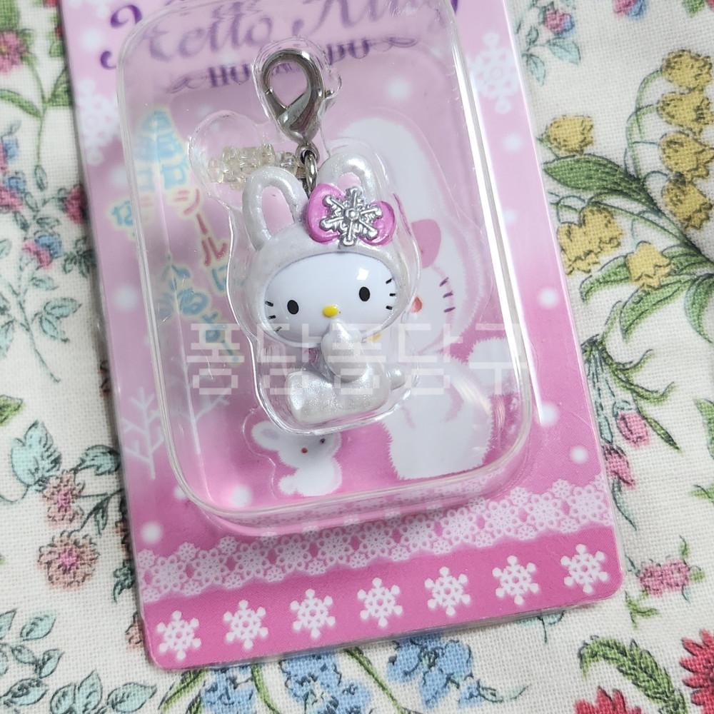 산리오 눈토끼 키티스트랩 분홍 박스형