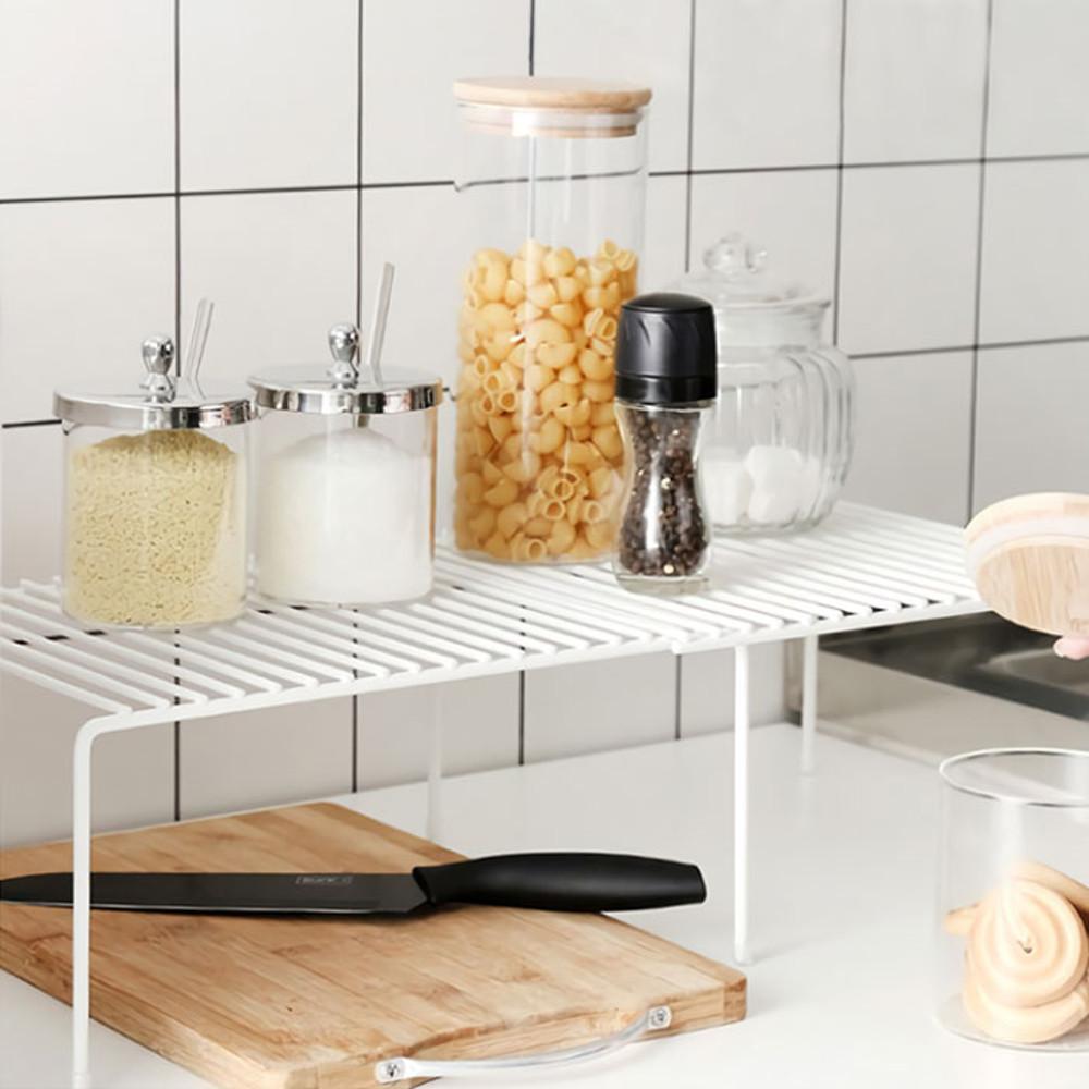 싱크대 철제 확장 정리선반 길이조절 냄비 접시 그릇 정리대