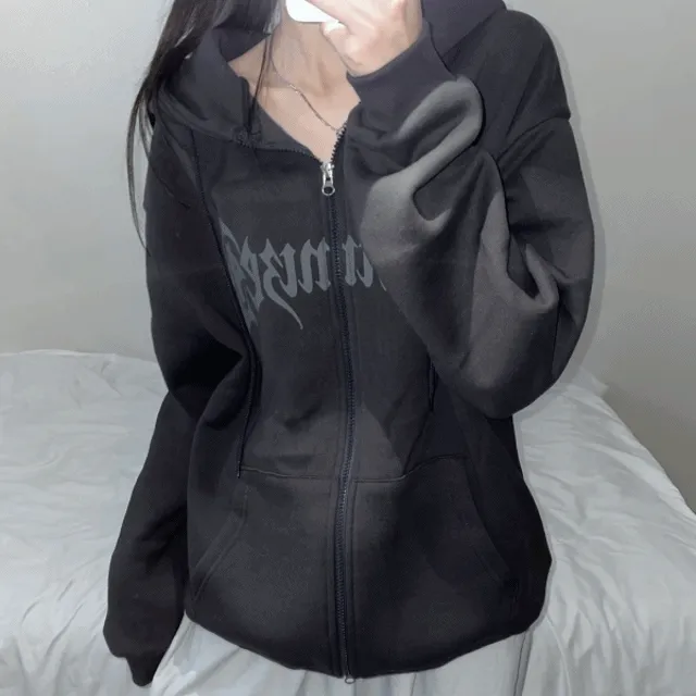 [unisex/기모] 데블 오버핏 투웨이 후드집업 (3color)