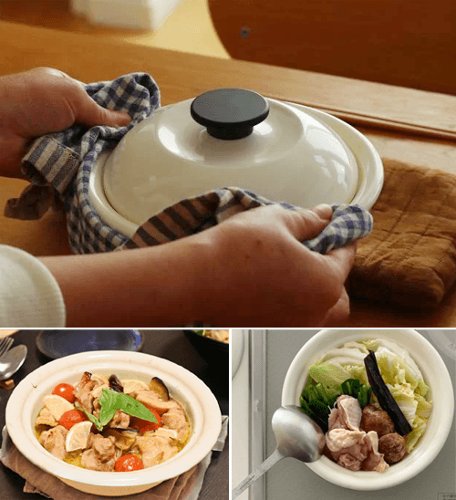 크림아이보리 노다 법랑냄비 (IH가능, 2가지 사이즈)