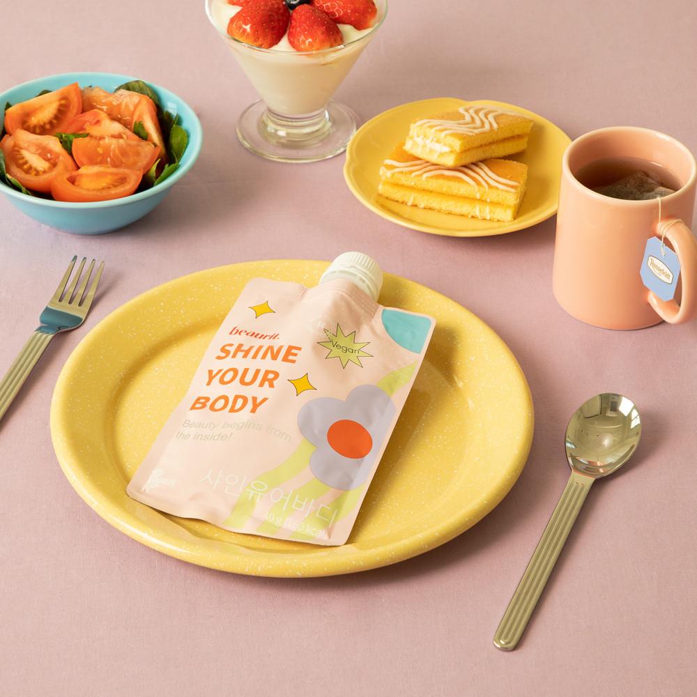 뷰릿 샤유바 로푸드 아침대용식 비건 곡물 쉐이크 다이어트 쉐이크 마시는 식사