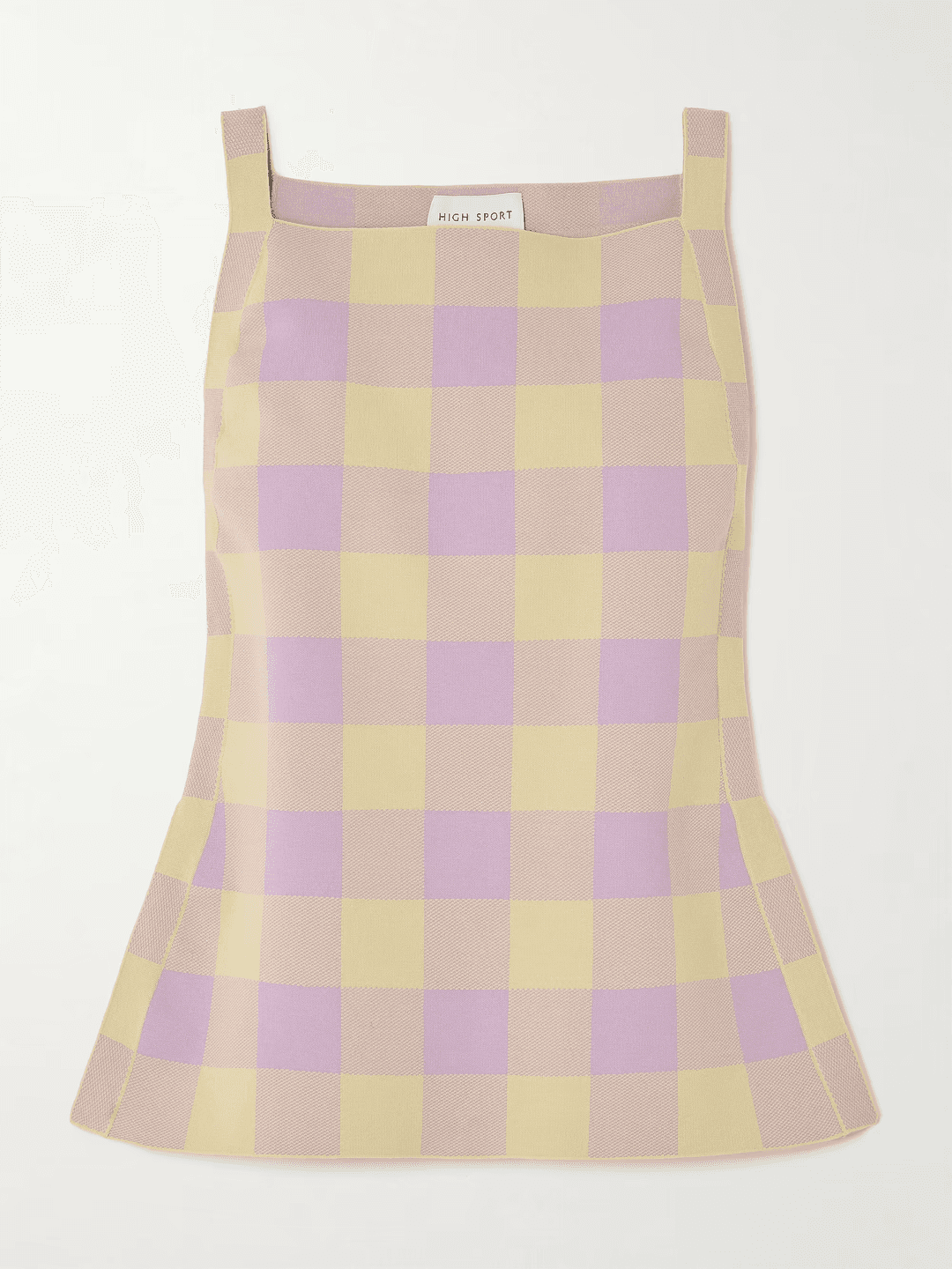 HIGH SPORT Asher gingham stretch-cotton jacquard top | NET-A-PORTER