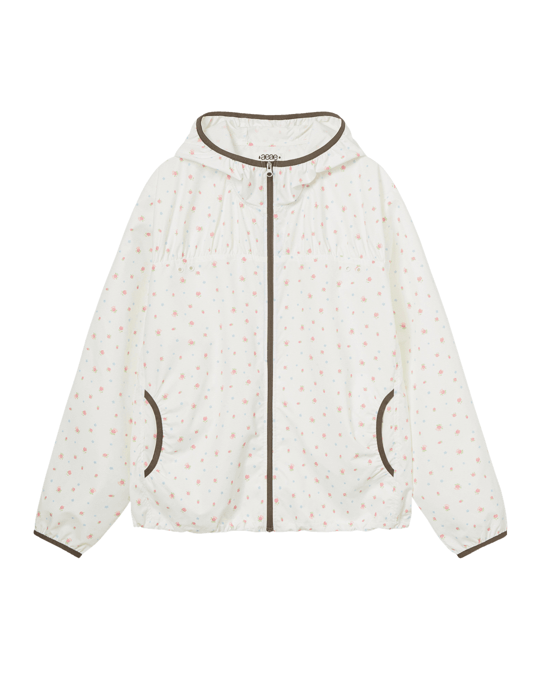 FLOWER WINDBREAKER JACKET [WHITE]