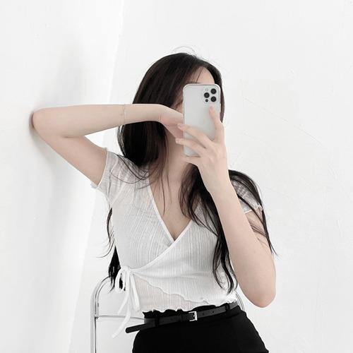 강추! 펀칭 랩 크롭T(4color)