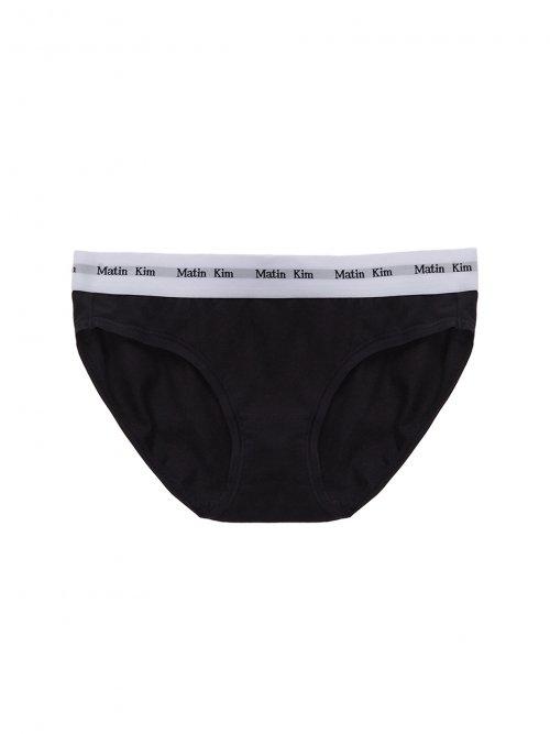 LOGO BAND BIKINI BRIEF IN BLACK