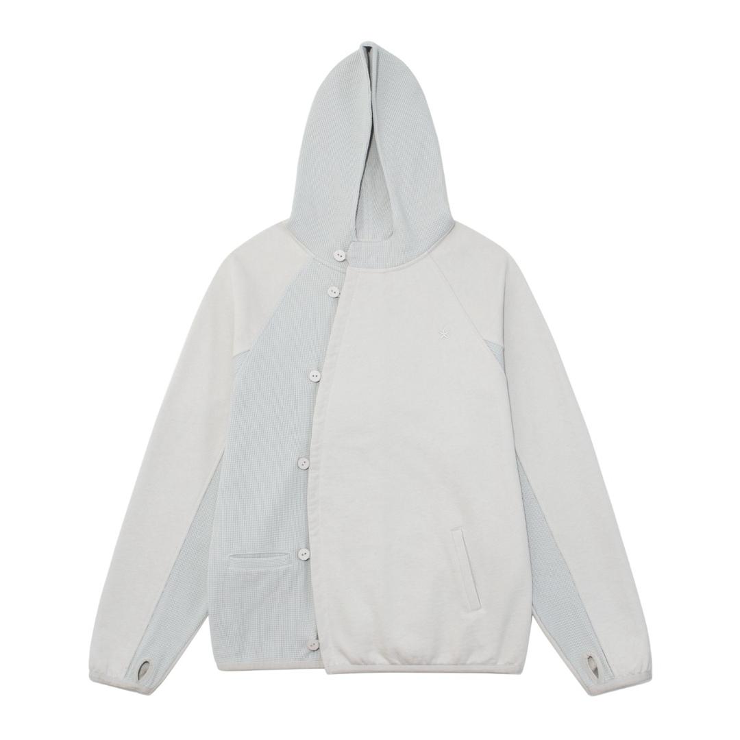 TCM curved button waffle jacket (sky blue)