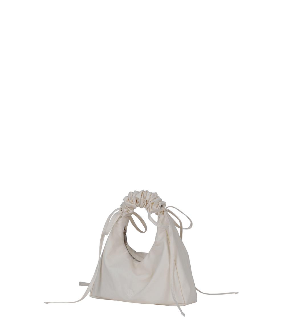 [04/08 예약 배송] [Recycle Nylon] Shirring Ribbon Bag Ivory