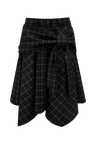 [03.20 순차 출고] BOW UNBALANCED SKIRT (BLACK CHECK)