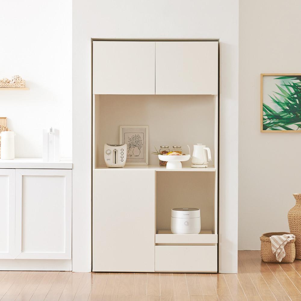 플라망 파인 빌트인 홈카페장 냉장고장 팬트리장 주방 수납장 1000 레일형