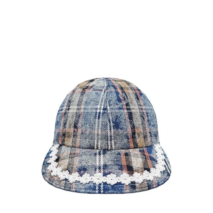 Lace in Check Cap