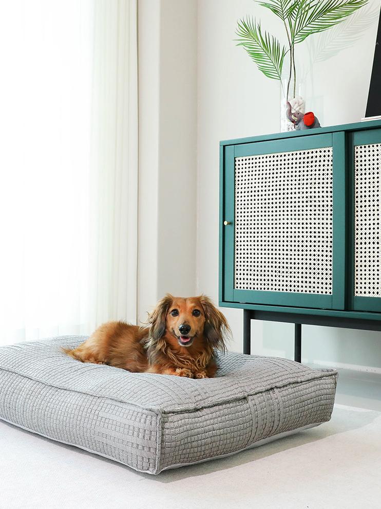 그레이 아이스큐브 인견 사각베드