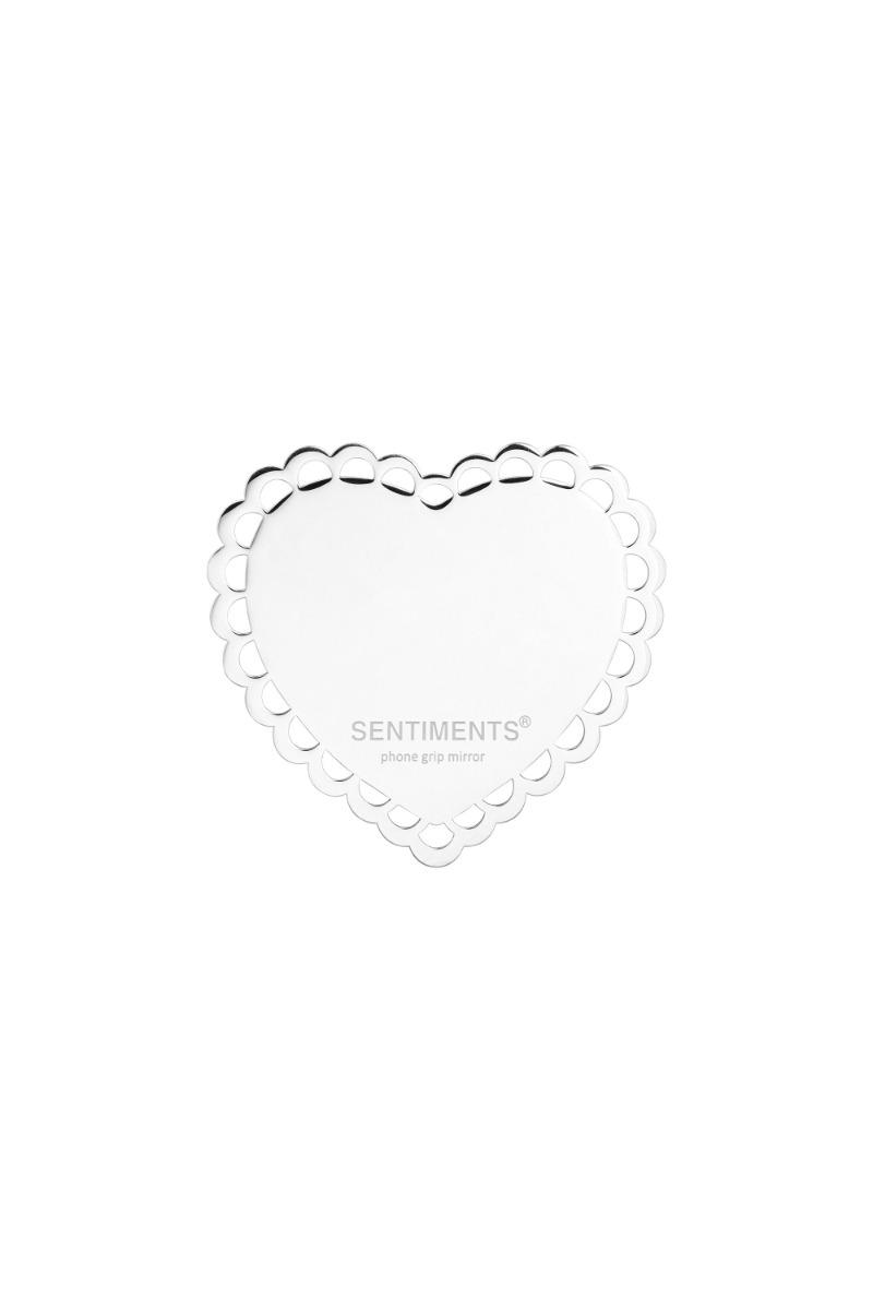 NO.602 [SILVER] HEART MIRROR PHONE GRIP [1월 22일 예약발송]