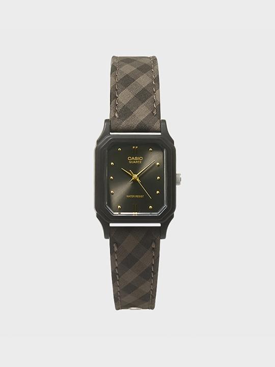 CASIO 카시오 LQ-142LB-1A 여성 패브릭 가죽밴드 손목시계