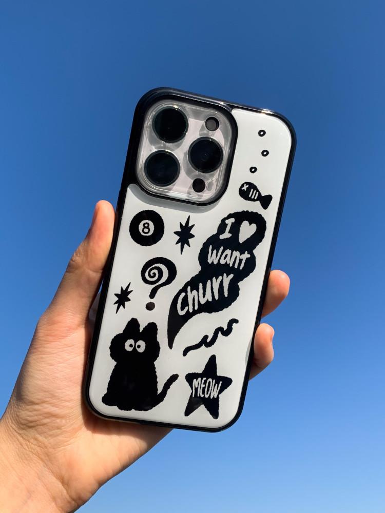 Churr cat case 아이폰 고양이 에폭시 케이스