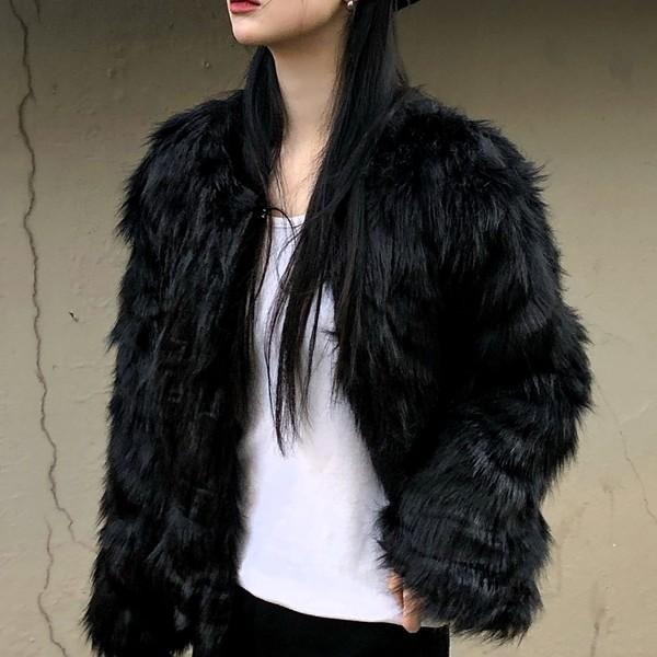 Angora fur jacket