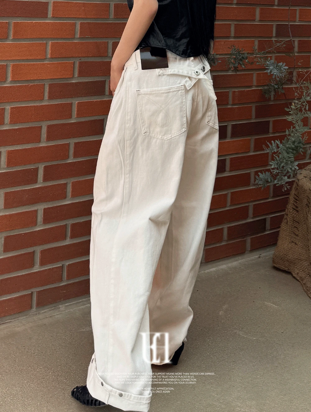 Denim-Hi Wide Pants