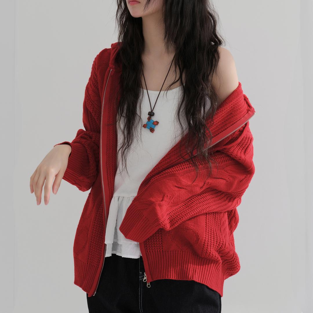 틸데서울 *unisex* 러브 루즈 니트 후디 4color