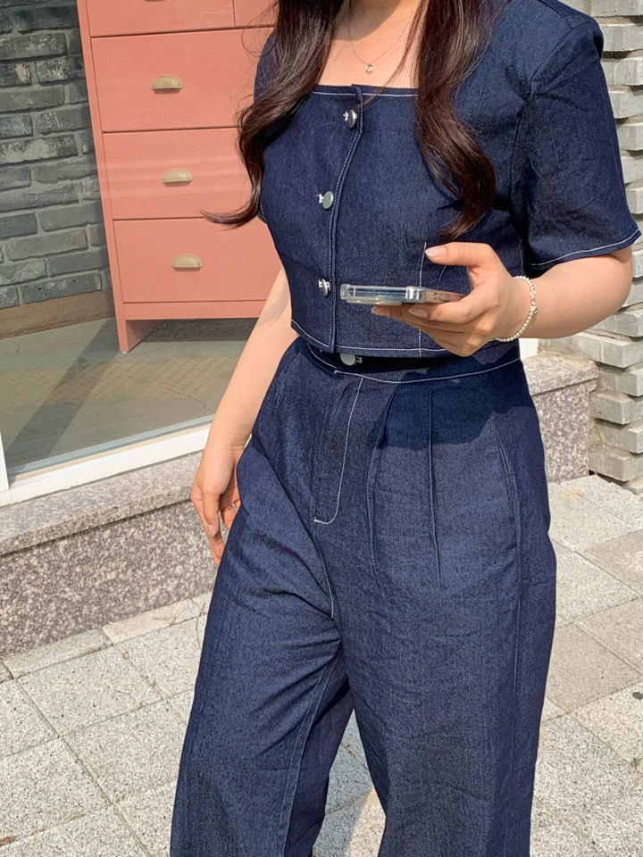 오즈 데님 셋업 (2color)