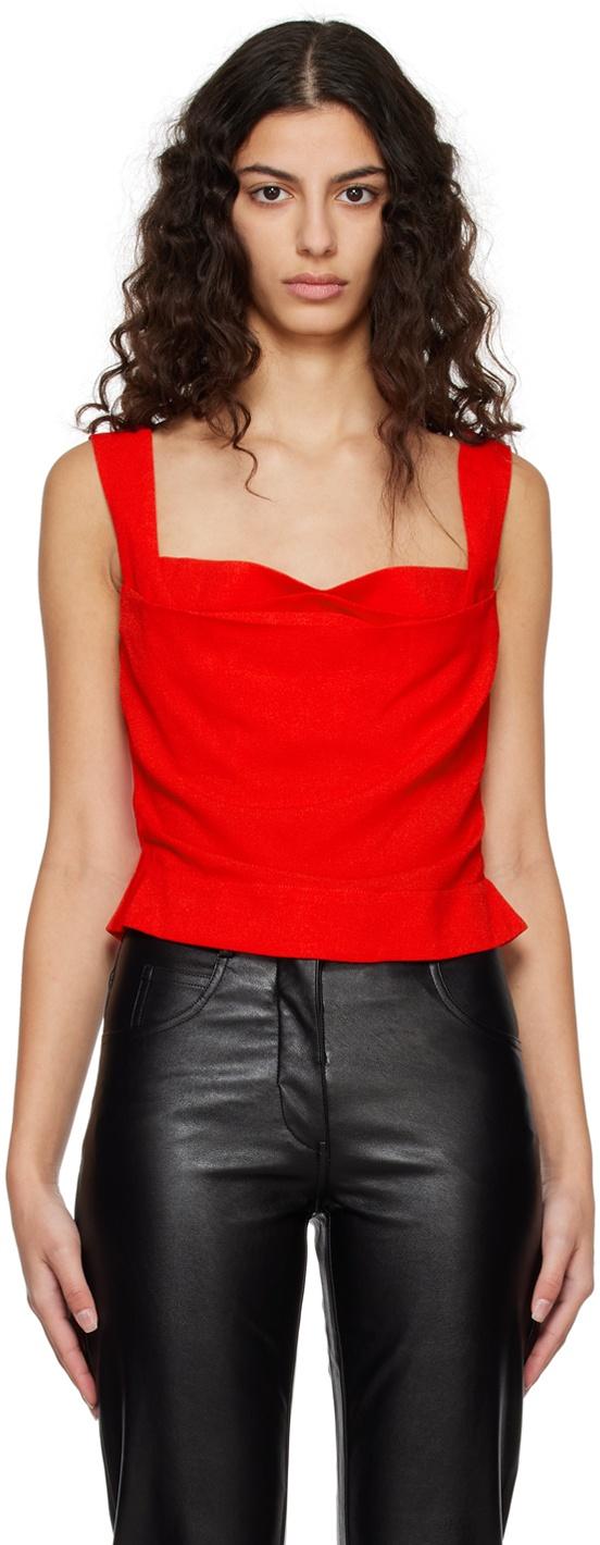 Miaou Red Imogene Corset Tank Top