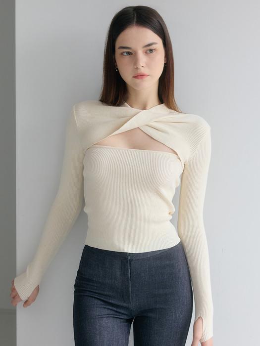 REPOSSI : 레포시 니트 커버업 (2color)