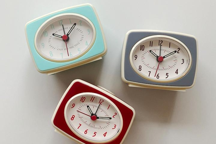 레트로 컬러 알람 탁상시계 4 colors 빈티지 소품