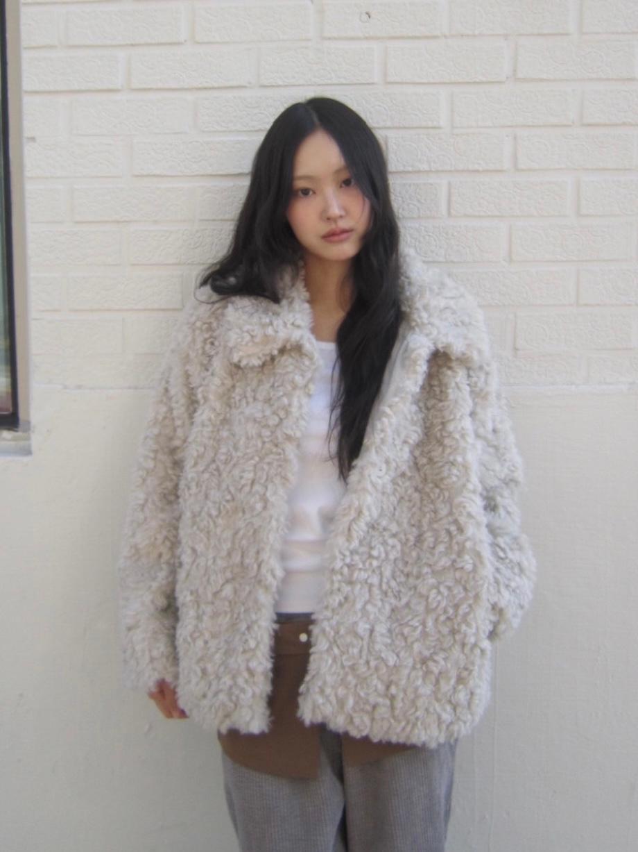 curly jacket (ivory)