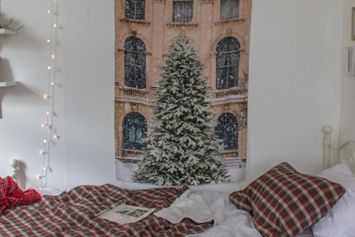 윈터인유럽 부쿠레슈티 패브릭포스터 커튼 크리스마스 벽장식 벽트리 3size