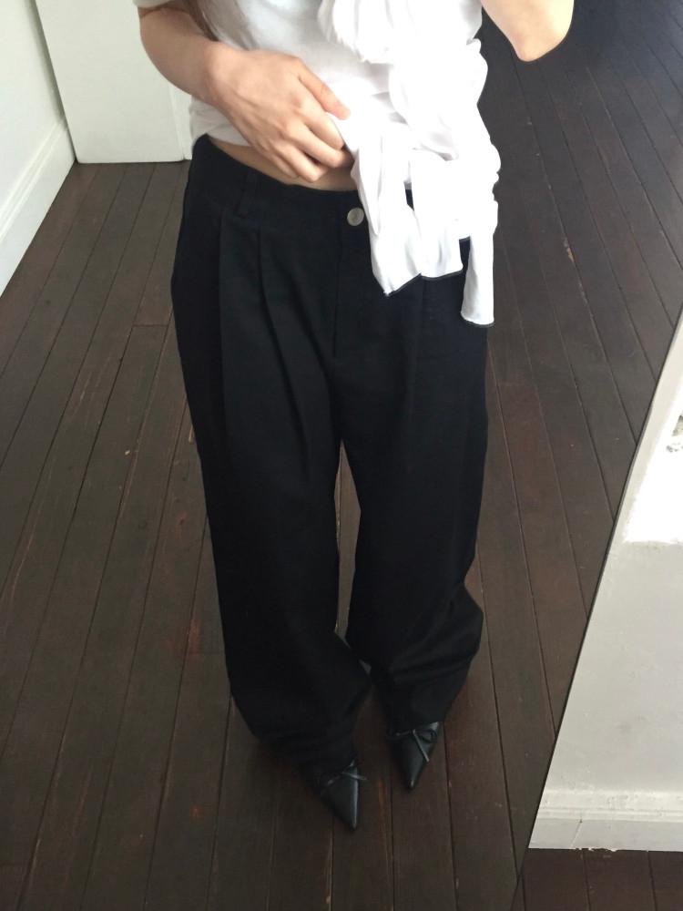 [VILLABUNONG]코튼 노티드 팬츠 3c