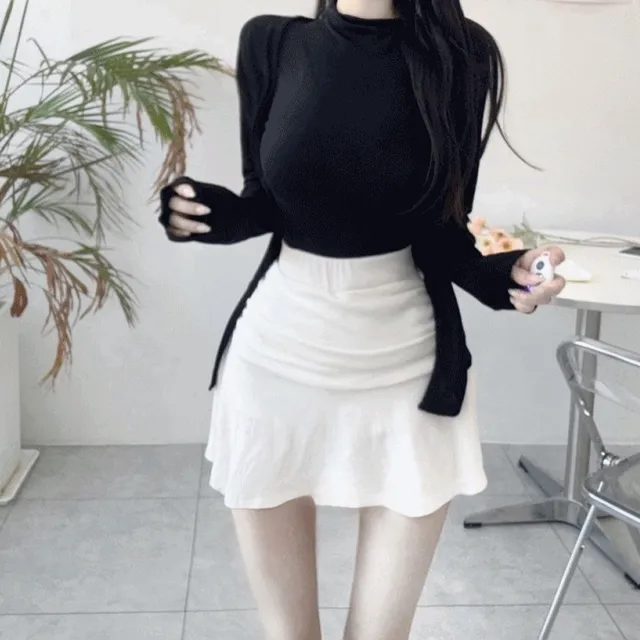 [골반확장핏🙊속바지O]소이 셔링쫀쫀 플레어 밴딩sk